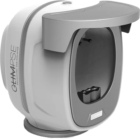 Glimpse professional skin analysis device with transparent background