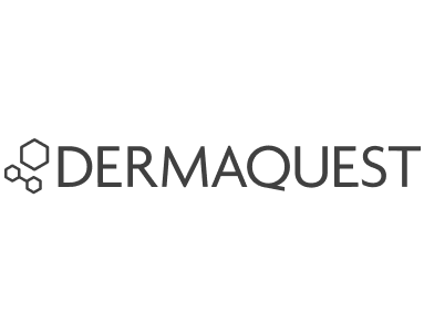 DermaQuest logo featuring sleek typography representing professional skincare brand