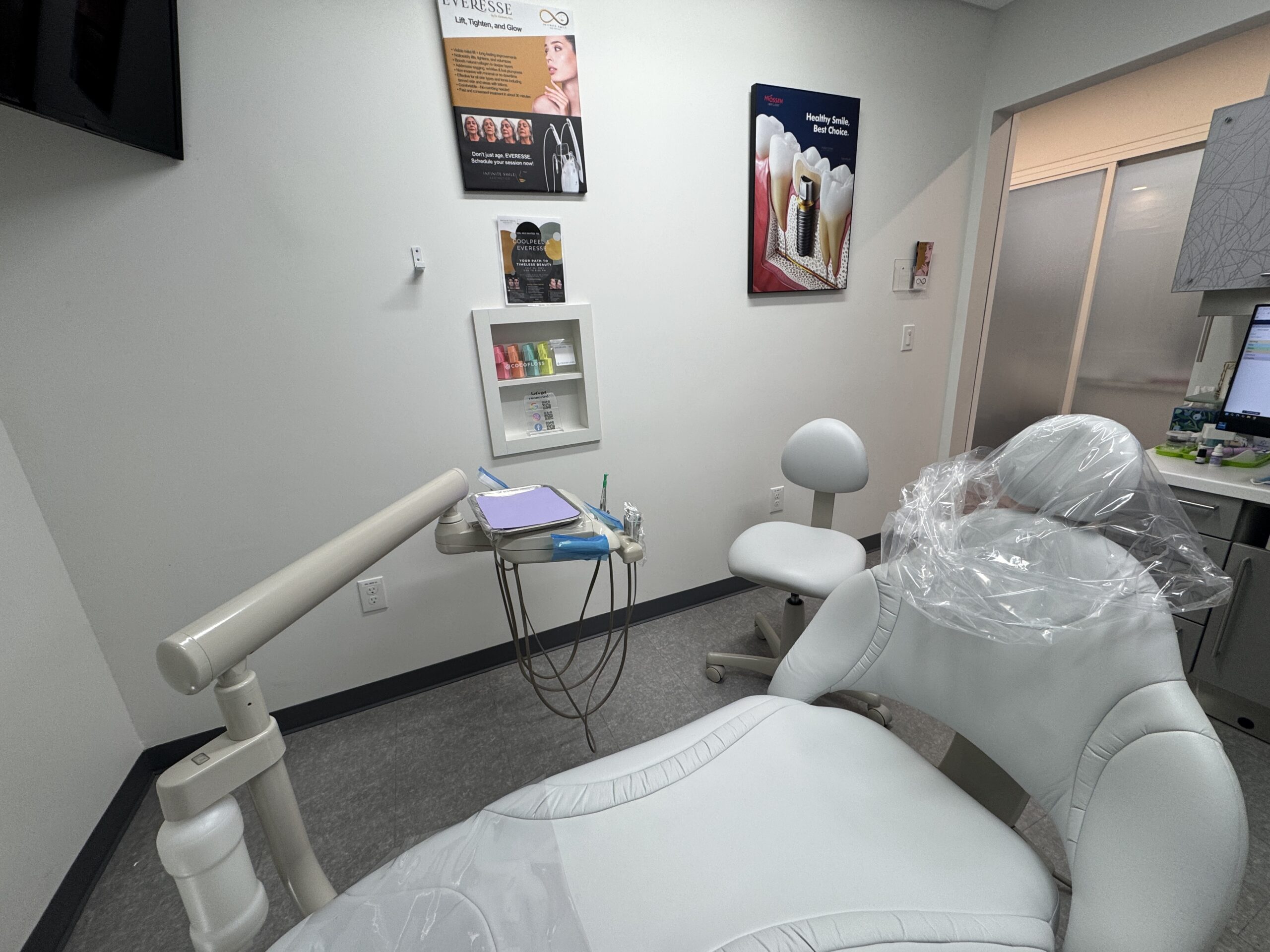 Comfortable adjustable facial spa treatment chair with soft cushioning