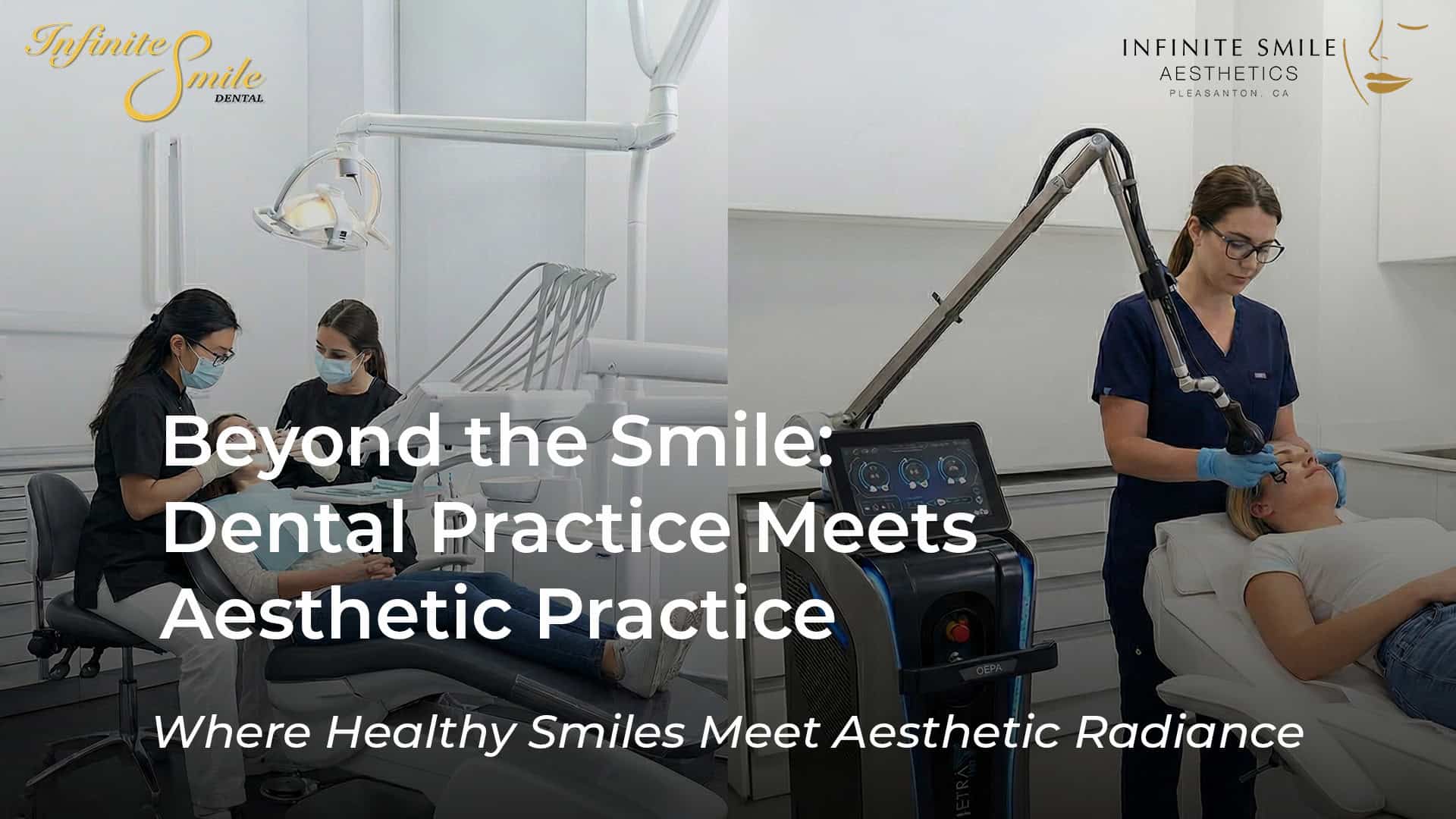 Concept image representing the integration of dental care and aesthetic treatments.